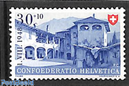 Delcampe - Switzerland 1948 30+10c, Stamp Out Of Set, Mint NH, Art - Architecture - Ungebraucht