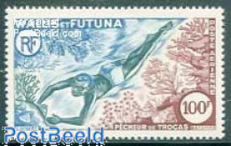 Delcampe - Wallis & Futuna 1962 100F, Stamp Out Of Set, Mint NH, Sport - Diving - Tauchen