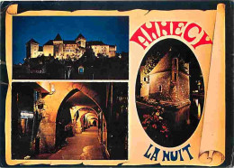 Delcampe - Carte Postale - 74 - Annecy - La Nuit - Multivues - Flamme Postale - CPM - Voir Scans Recto-Verso - Poscard - Carta Post - Annecy