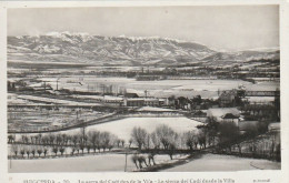 Delcampe - ZY 12_ PUIGCERDA ( ESPANA ) _ LA SIERRA DEL CADI DESDE LA VILLA _ BAJO LA NIEVE - 2 SCANS - Gerona