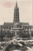 Delcampe - ZY 45_(31) TOULOUSE _ ABSIDE DE LA BASILIQUE ST SERNIN _ ANIMATION _ MARCHE - 2 SCANS - Toulouse
