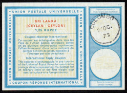 Delcampe - CEYLON SRI LANKA  Vi21  1,25 RUPEE  International Reply Coupon Reponse Antwortschein IRC IAS  O COLOMBO 24.10.73 - Sri Lanka (Ceylan) (1948-...)