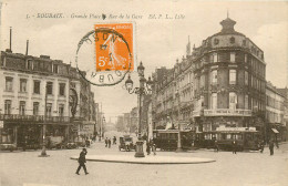 Delcampe - 59* ROUBAIX      Grande Place – Rue De La Gare   RL25,1216 - Roubaix