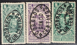 Delcampe - ECUADOR 1900 STAMP Sc. # 191 AND 193/4 MH - Ecuador