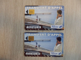 Delcampe - LOT DE 2 TELECARTES 50 ET 120 UNITES TRANSFERT D'APPEL - 1992