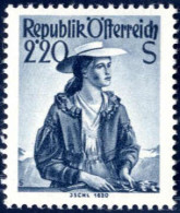 Delcampe - ** 1948/52, Volkstrachten, 2,20 S Grau, Netzriffelung, Plattenfehler Fleck Auf Wange, Postfrisch, ANK 914 Z Pf I - Sonstige & Ohne Zuordnung