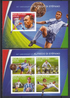 Delcampe - A0391 ! Imperf 2016 Maldives Alfredo Di Stefano Football #6389-92+Bl949 Mnh - Andere & Zonder Classificatie