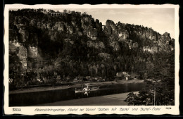 Delcampe - Foto-AK Walter Hahn, Dresden, NR: 3878, Elbsandsteingebirge, Elbetal Bei Kurort Rathen Mit Bastei Und Bastei-Hotel - Fotografie