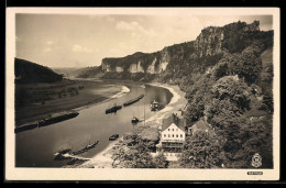 Delcampe - Foto-AK Walter Hahn, Dresden, Nr. 84: Rathen / Elbe, Ortspartie Aus Der Vogelschau - Fotografie