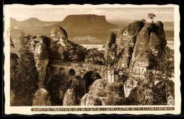 Delcampe - Foto-AK Walter Hahn, Dresden, Nr. 3207: Bastei-Brücke Mit Lilienstein - Fotografie