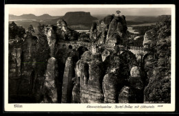 Delcampe - Foto-AK Walter Hahn, Dresden, NR 3205: Bastei-Brücke Mit Lilienstein Im Elbsandsteingebirge - Fotografie