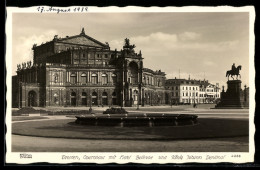 Delcampe - Foto-AK Walter Hahn, Dresden, Nr. 4888: Dresden, Opernhaus Mit Hotel Bellevue U. König Johann Denkmal - Fotografie