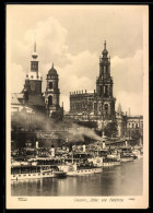 Delcampe - Foto-AK Walter Hahn, Dresden, Nr. 10699: Dresden, Schloss Und Hofkirche, Dampfer Laubegast, Königstein Und Loschwitz - Fotografie