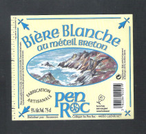 Delcampe - CELTIQUE DU PEN ROC - BIERE BLANCHE AU METEIL BRETON - 75 CL   - 1  BIERETIKET  (BE 774) - Bier