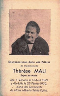 Delcampe - Souvenir Mortuaire - Doodprentje - Therese MALI Née A Verviers 13/04/1859 Décédée 23/02/1936 - Todesanzeige