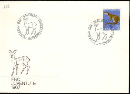 Delcampe - Suisse Poste Obl Yv: 802 Mi:869 Pro Juventute Loutre (TB Cachet à Date) Bern 1-12-1967 Fdc - FDC