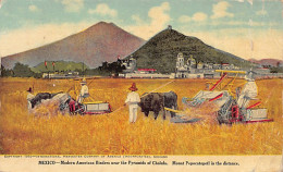 Delcampe - México - Modern American Binders Near The Pyramids Of Cholula - Mount Popocatepetl In The Distance - Ed. International H - Mexiko