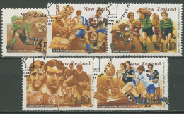Delcampe - Neuseeland 1995 100 Jahre Rugbyverband 1430/34 Gestempelt - Gebraucht