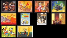 Delcampe - Lot 5 Disney LOT DE 10 Blocs (BF) Tous Differents Neuf ** MNH Qualité Luxe - Disney