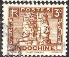 Delcampe - Indochine Poste Obl Yv:157 Mi:157 Ruines D'Angkor (Obli. Ordinaire) - Usados