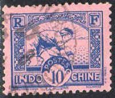 Delcampe - Indochine Poste Obl Yv:216 Mi:169 La Rizière (Beau Cachet Rond) - Usados