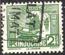 Delcampe - Indochine Poste Obl Yv:156 Mi:156 La Jonque (TB Cachet Rond) - Usados