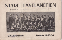 Delcampe - Calendrier Saison 1955-1956 - Stade Lavelanétien - Rugby Lavelanet Ariège - Kleinformat : 1941-60