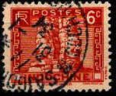 Delcampe - Indochine Poste Obl Yv:160 Mi:164 Ruines D'Angkor (TB Cachet Rond) - Denkmäler