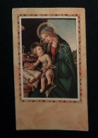 Delcampe - Image Pieuse, Religieuse, La Vierge Et Son Fils, Botticelli - Andachtsbilder