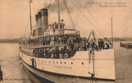 Delcampe - STEAMER - "Princess Victoria" - Pacific Coast Service  (2 Scans) - Dampfer