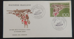 Delcampe - POLYNESIE FDC YT PA 91 "TOURISME AERIEN" ANNEE 1975 - FDC