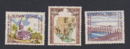 Delcampe - Sudan 1964 MNH S.G 233-35 New York World's Fair, Map, Khashm El Girba Dam - Sudan (1954-...)