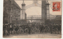 Delcampe - AA+93-(92) EPINAY GENNEVILLIERS - L'USINE A GAZ - RENTREE DES OUVRIERS - ANIMATION - Industrie