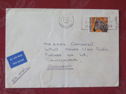 Delcampe - Zimbabwe 1983 Cover To Germany - Animals Zebra - Zimbabwe (1980-...)