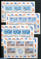 Delcampe - Ghana 1974 UPU Centenary 4 M/ss, Mint NH, Nature - Rabbits / Hares - Stamps On Stamps - U.P.U. - Briefmarken Auf Briefmarken