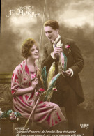 Delcampe - CPA Fantaisie Femme Poissons 1er Avril - Ostern