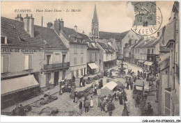 Delcampe - CAR-AADP10-91-0889 - ETAMPES - Place Notre Dame - Le Marché - Etampes