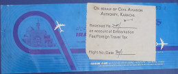 Delcampe - 1992 Iran Airlines Passenger Ticket With Pakistan Rs 20 Airport Tax Revenue Ticket - Welt