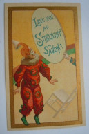 Delcampe - Chromo Lave-toi Au Sunlight Savon Pierrot Clown Clown 9,7 X 16 Cm (751) - Sonstige & Ohne Zuordnung