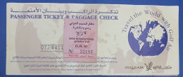 Delcampe - 1999 Gulf Air With Oman 5 Riyal  Revenue Ticket On Passenger Ticket - Welt