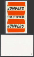 Delcampe - Faber Book Cover Postcard JUMPERS Tom Stoppard 1972 Jacket By Berthold Wolpe - Werbepostkarten