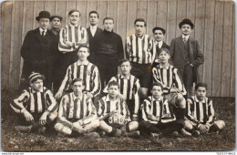 Delcampe - THEMES SPORT - CARTE PHOTO - Equipe De Football JRL Sur Le Ballon, - Fussball