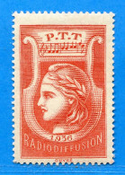 Delcampe - Réf AR157 -- FRANCE - Taxe Radiodiffusion N° 2 .* *. Neuf Luxe Dos Visible MNH .* *. - Radiodiffusion