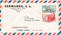 Delcampe - MEXICO 1963 AIRMAIL  LETTER SENT TO WOLFGANG - Mexiko