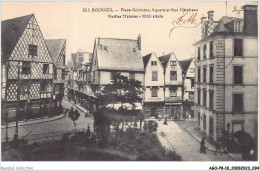 Delcampe - AGOP8-0704-18 - BOURGES - Place Gordaine - Square Et Rue Mirebeau - Vieilles Maisons - XIII Siècle - Bourges