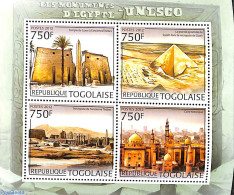 Delcampe - Togo 2012 World Heritage In Egypt 4v M/s, Mint NH, History - World Heritage - Togo (1960-...)
