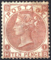 Delcampe - Without Gum 1867-80, 10 D. Red-brown Plate 1, Unused Without Gum, Repaired In
The Right Upper Corner, A Good Space Fille - Altri & Non Classificati