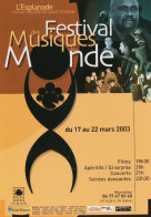Delcampe - CPM - E - LOIRE - SAINT ETIENNE - L'ESPLANADE - FESTIVAL DES MUSIQUES DU MONDE 2003 - Saint Etienne