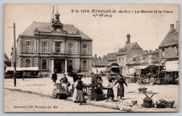Delcampe - Etaples La Mairie Et La Place Carte Postale Postcard - Etaples