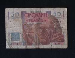Delcampe - Billet, France, Cinquante, 50 Francs, Le Verrier, 16-5-1946 - 50 F 1946-1951 ''Le Verrier''